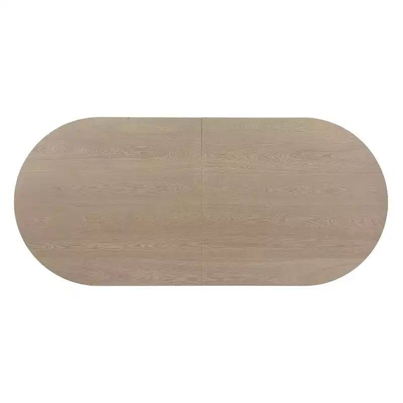 Ensemble de salle à manger rustique 7 pièces en hévéa – Table ovale 224 cm et 6 fauteuils rembourrés