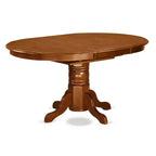 Ensemble de salle à manger ovale 5 pièces – Table extensible et 4 chaises, bois d'hévéa brun selle