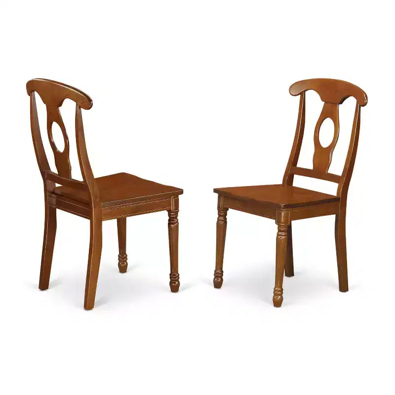 Ensemble de salle à manger ovale 5 pièces – Table extensible et 4 chaises, bois d'hévéa brun selle