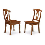 Ensemble de salle à manger ovale 5 pièces – Table extensible et 4 chaises, bois d'hévéa brun selle