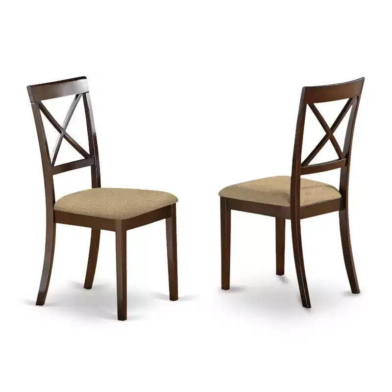 Ensemble de salle à manger 9 pièces – Table extensible et 8 chaises rembourrées, Cappuccino foncé