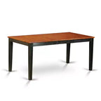 Ensemble de salle à manger 6 pièces – Rallonge à feuille, 4 chaises et un banc, noir, 6 places