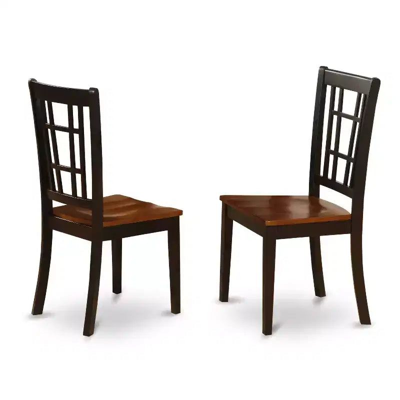 Ensemble de salle à manger 6 pièces – Rallonge à feuille, 4 chaises et un banc, noir, 6 places