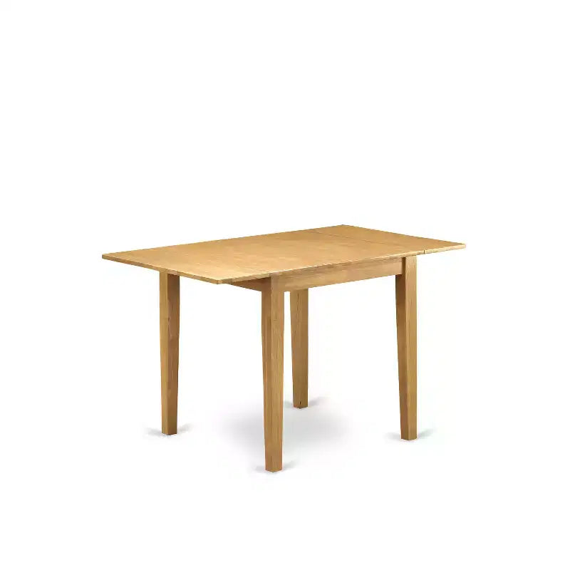 Ensemble de salle à manger 3 pièces avec 2 chaises en lin, finition chêne – Ensemble de cuisine en bois d'hévéa massif