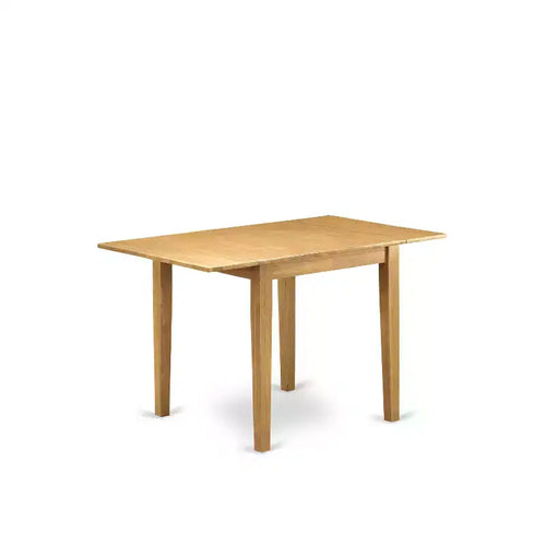 Ensemble de salle à manger 3 pièces avec 2 chaises en lin, finition chêne – Ensemble de cuisine en bois d'hévéa massif