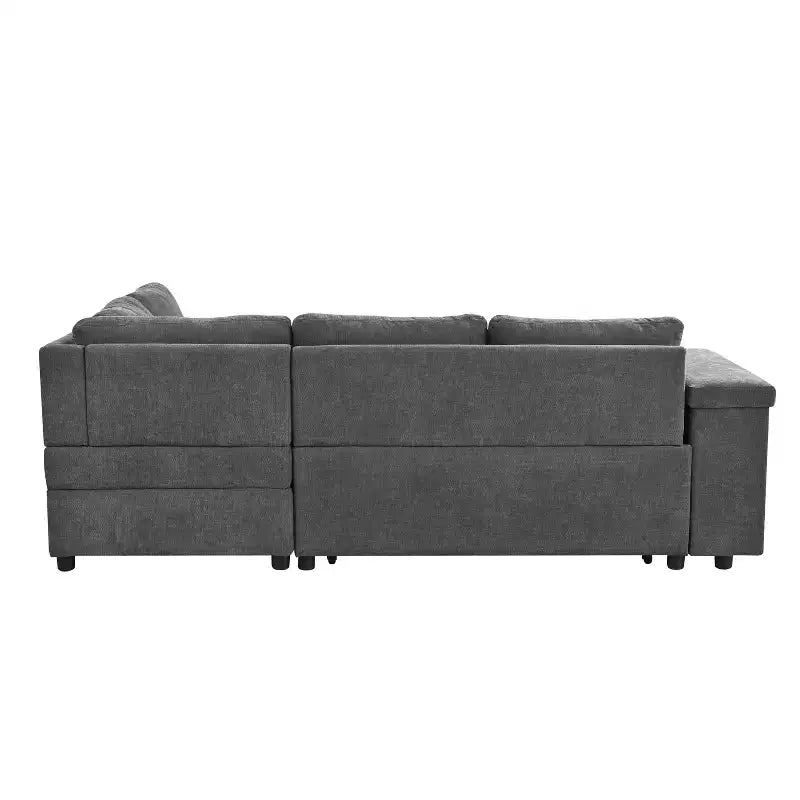 Canapé d'angle en L de 232 cm avec lit gigogne et rangement intégré – 4 places, coton