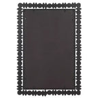 Miroir mural rectangulaire – Cadre en bois noir et naturel, 24.6"L x 35.24"H