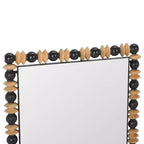 Miroir mural rectangulaire – Cadre en bois noir et naturel, 24.6"L x 35.24"H