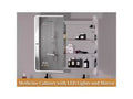 36x36 Medicine Cabinet with LED Mirror, Surface/Recessed Mount, Defogger, Memory, 3-Color Lighting, USB & Outlet, Dimmer, Storage,R
