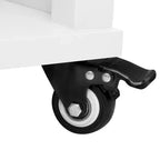 Îlot de cuisine roulant de 119 cm avec table extensible, rangement et prise de courant intégrée