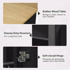 Îlot de cuisine roulant de 119 cm avec table extensible, rangement et prise de courant intégrée