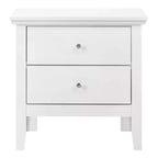 Table de chevet blanche avec 2 tiroirs – 61 cm (H) x 61 cm (l)