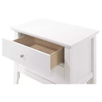 Table de chevet blanche avec 2 tiroirs – 61 cm (H) x 61 cm (l)