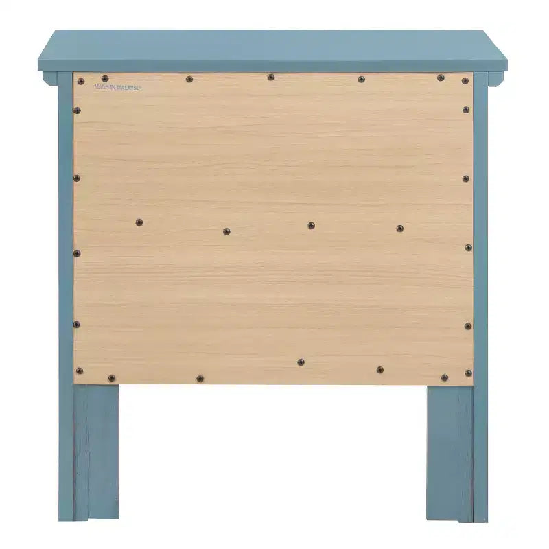 Table de chevet sarcelle avec 2 tiroirs – Table de chevet 61 cm H x 61 cm L, aucun assemblage requis
