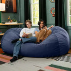 Canapé pouf de 2,1 m – Housse en velours, rembourrage en mousse déchiquetée, lavable en machine, 2 places