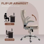Fauteuil de bureau de massage avec 6 points de vibration, chauffage et accoudoirs relevables