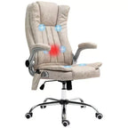 Fauteuil de bureau de massage avec 6 points de vibration, chauffage et accoudoirs relevables