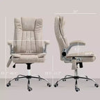 Fauteuil de bureau de massage avec 6 points de vibration, chauffage et accoudoirs relevables
