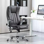 Fauteuil de bureau de massage avec 6 points de vibration, chauffage et accoudoirs relevables