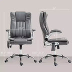 Fauteuil de bureau de massage avec 6 points de vibration, chauffage et accoudoirs relevables