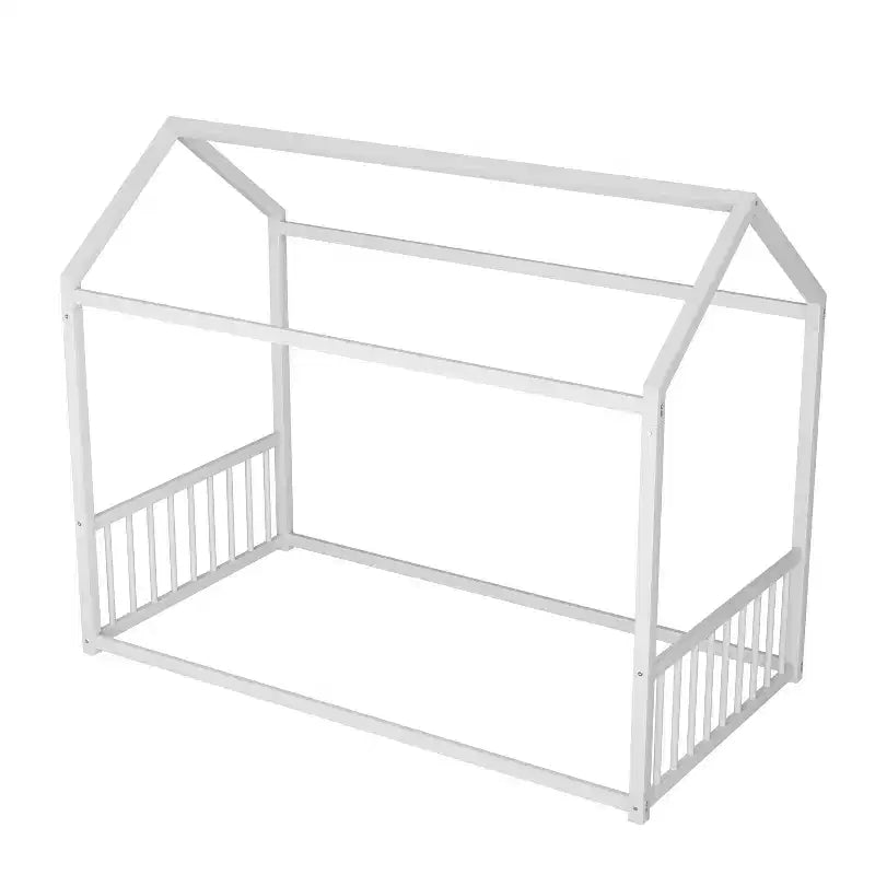 Cadre de lit Montessori au sol avec barrières de sécurité – Métal, simple et double, pour enfants