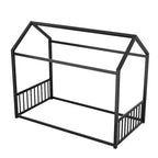 Cadre de lit Montessori au sol avec barrières de sécurité – Métal, simple et double, pour enfants