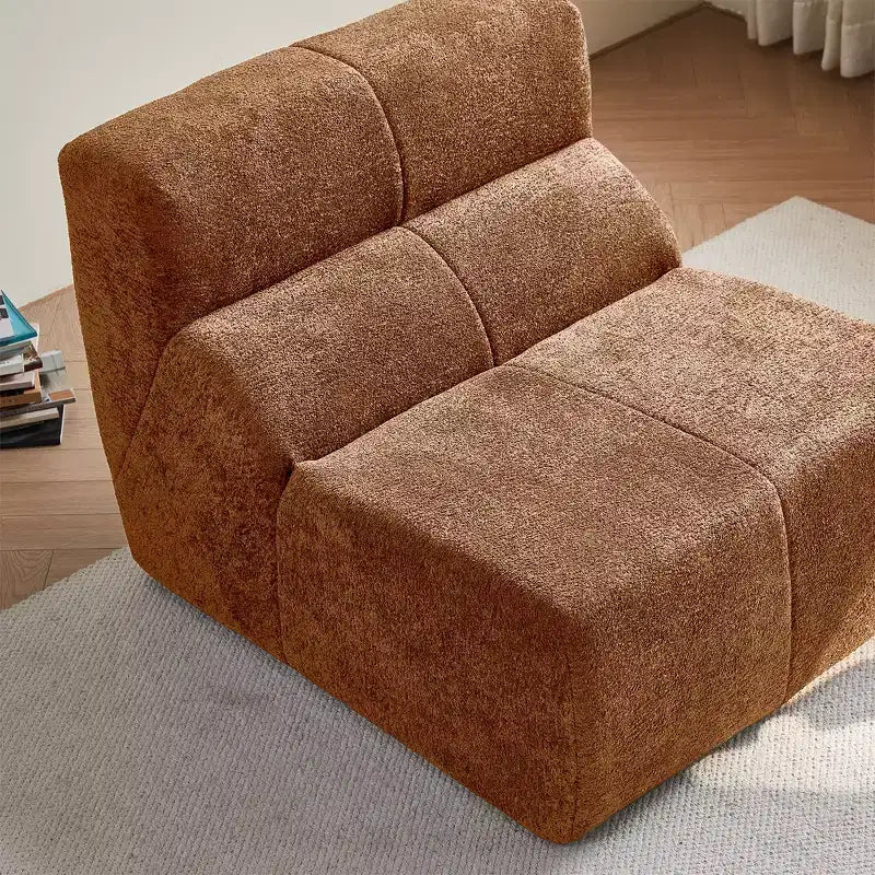 Fauteuil de relaxation moderne en mousse avec repose-pieds – Canapé futon ultra-doux pour chambre, salon et bureau