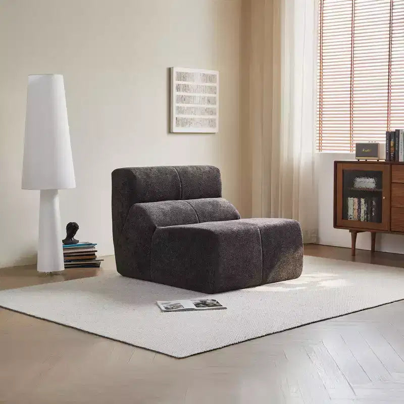 Fauteuil de relaxation moderne en mousse avec repose-pieds – Canapé futon ultra-doux pour chambre, salon et bureau