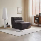 Fauteuil de relaxation moderne en mousse avec repose-pieds – Canapé futon ultra-doux pour chambre, salon et bureau
