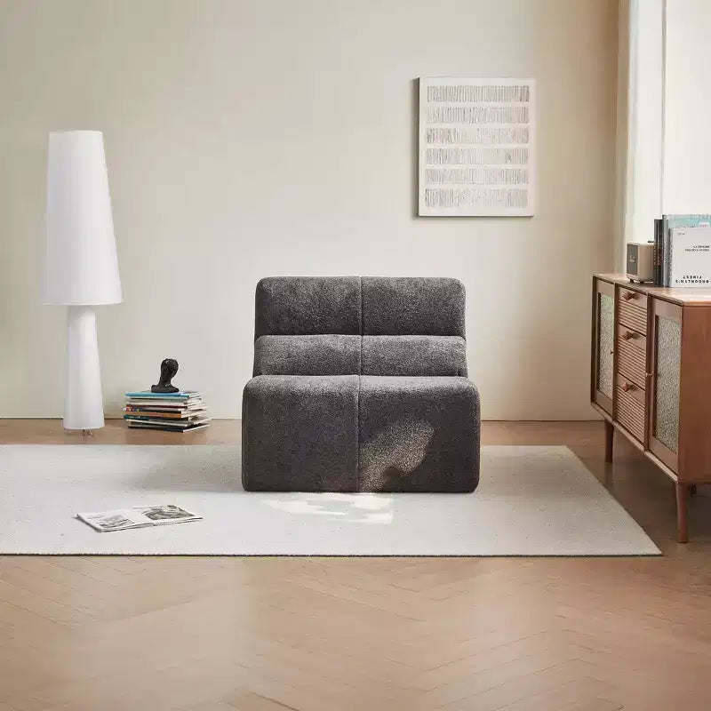 Fauteuil de relaxation moderne en mousse avec repose-pieds – Canapé futon ultra-doux pour chambre, salon et bureau