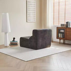 Fauteuil de relaxation moderne en mousse avec repose-pieds – Canapé futon ultra-doux pour chambre, salon et bureau