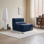 Fauteuil de relaxation moderne en mousse avec repose-pieds – Canapé futon ultra-doux pour chambre, salon et bureau
