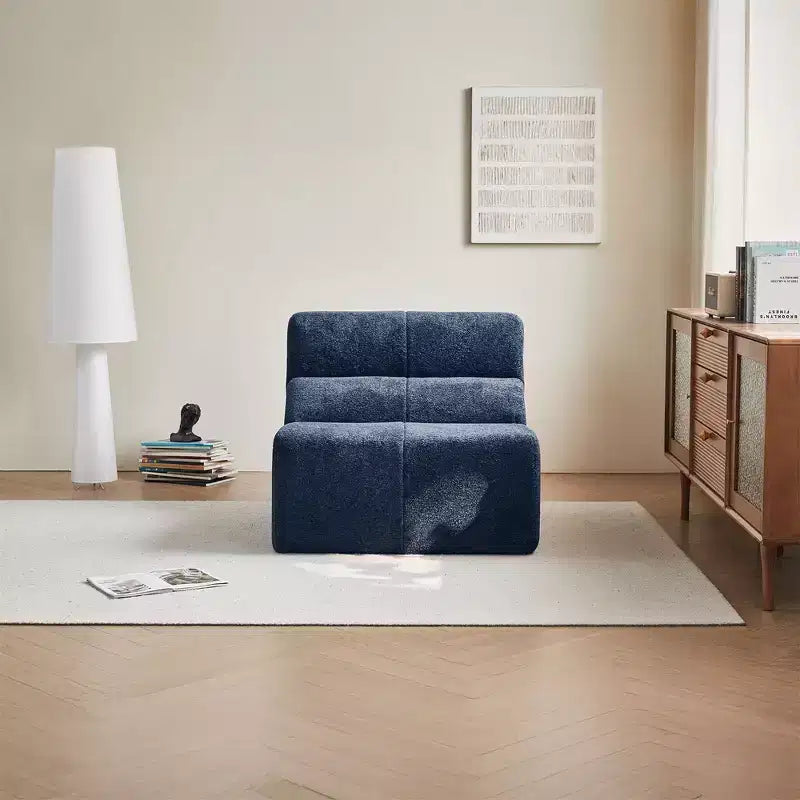 Fauteuil de relaxation moderne en mousse avec repose-pieds – Canapé futon ultra-doux pour chambre, salon et bureau