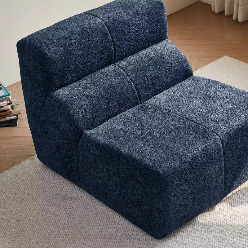 Fauteuil de relaxation moderne en mousse avec repose-pieds – Canapé futon ultra-doux pour chambre, salon et bureau