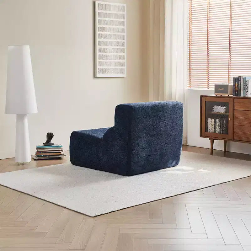 Fauteuil de relaxation moderne en mousse avec repose-pieds – Canapé futon ultra-doux pour chambre, salon et bureau