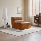 Fauteuil de relaxation moderne en mousse avec repose-pieds – Canapé futon ultra-doux pour chambre, salon et bureau