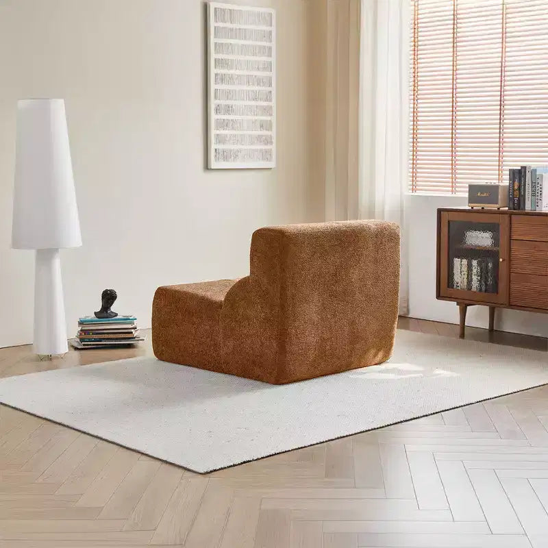 Fauteuil de relaxation moderne en mousse avec repose-pieds – Canapé futon ultra-doux pour chambre, salon et bureau