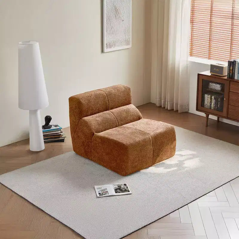 Fauteuil de relaxation moderne en mousse avec repose-pieds – Canapé futon ultra-doux pour chambre, salon et bureau