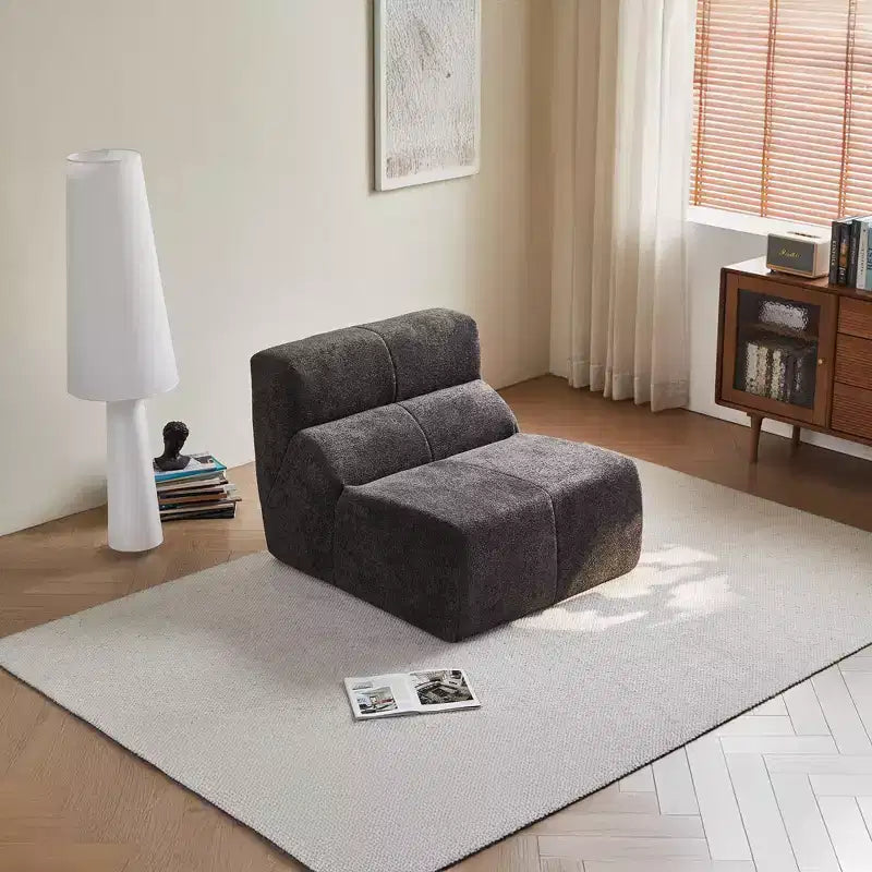 Fauteuil de relaxation moderne en mousse avec repose-pieds – Canapé futon ultra-doux pour chambre, salon et bureau