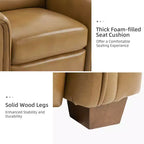 Ensemble de 2 fauteuils inclinables zéro gravité en cuir véritable avec appuie-tête réglable