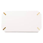 Table basse rectangulaire – Plateau en MDF blanc et pieds en métal doré brossé, 43,5"L x 18"H