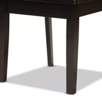 Lot de 2 chaises de salle à manger en bois – Dossier rembourré plein, sans accoudoirs, H 95 cm