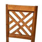 Lot de 2 chaises de salle à manger en bois – Dossier rembourré plein, sans accoudoirs, H 95 cm