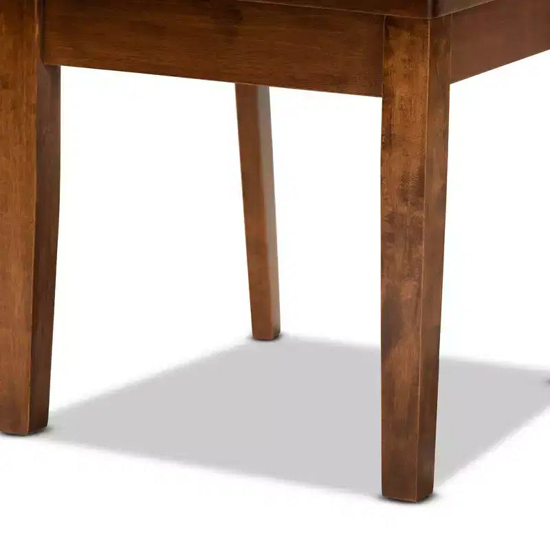 Lot de 2 chaises de salle à manger en bois – Dossier rembourré plein, sans accoudoirs, H 95 cm