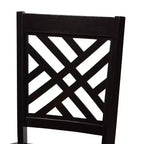 Lot de 2 chaises de salle à manger en bois – Dossier rembourré plein, sans accoudoirs, H 95 cm