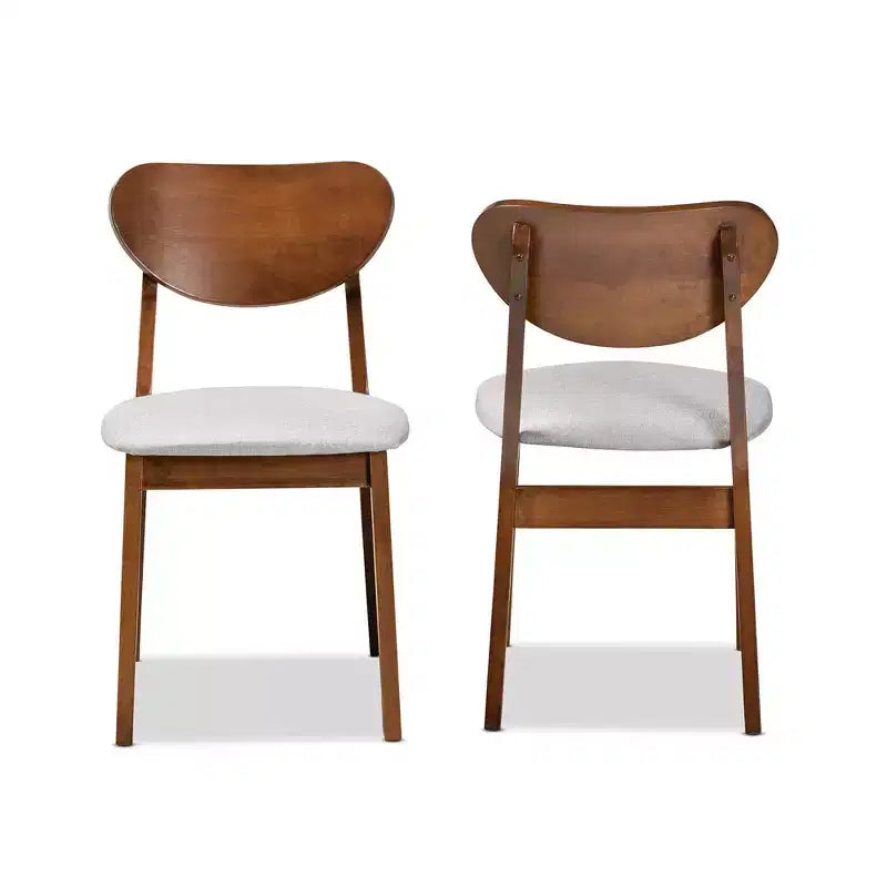 Lot de 2 chaises de salle à manger en bois rembourrées – Sans accoudoirs, dossier plein, 78 cm de hauteur