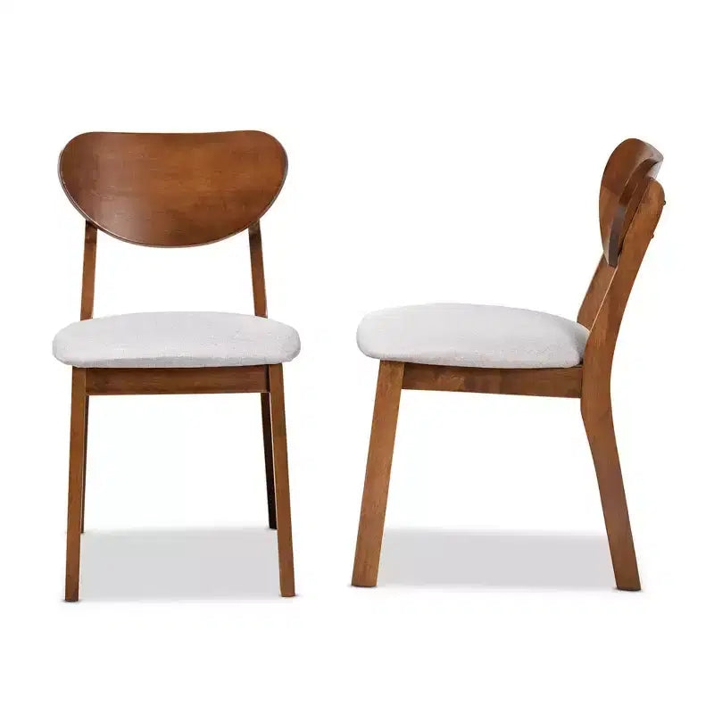 Lot de 2 chaises de salle à manger en bois rembourrées – Sans accoudoirs, dossier plein, 78 cm de hauteur