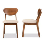 Lot de 2 chaises de salle à manger en bois rembourrées – Sans accoudoirs, dossier plein, 78 cm de hauteur