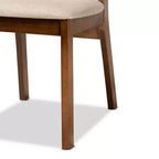 Lot de 2 chaises de salle à manger en bois rembourrées – Sans accoudoirs, dossier plein, 78 cm de hauteur