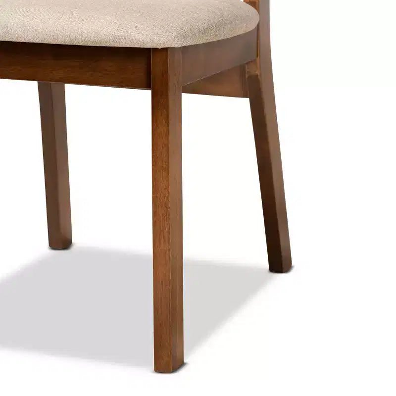 Lot de 2 chaises de salle à manger en bois rembourrées – Sans accoudoirs, dossier plein, 78 cm de hauteur